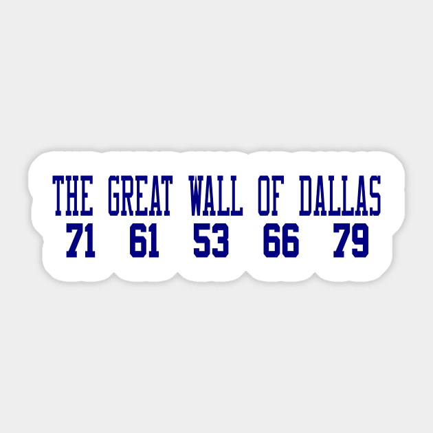 The Great Wall of Dallas Sticker by Retro Sports